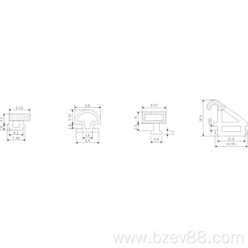 Aluminum alloy door and window sealing strip